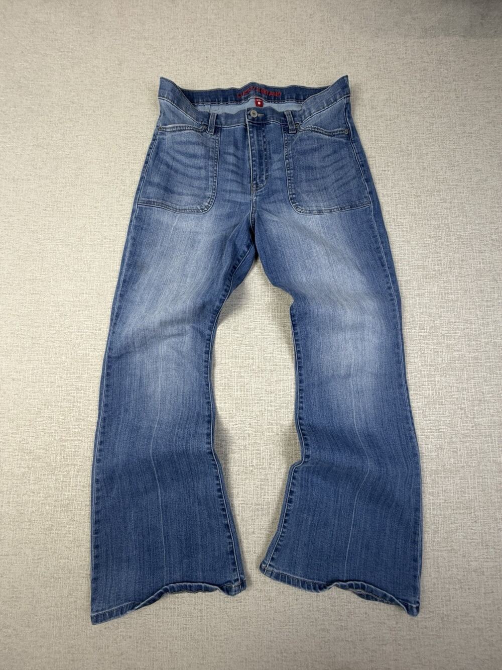 Lucky Brand Stevie Women’s 12/31A High Rise Flare Jeans Stretch Blue Denim